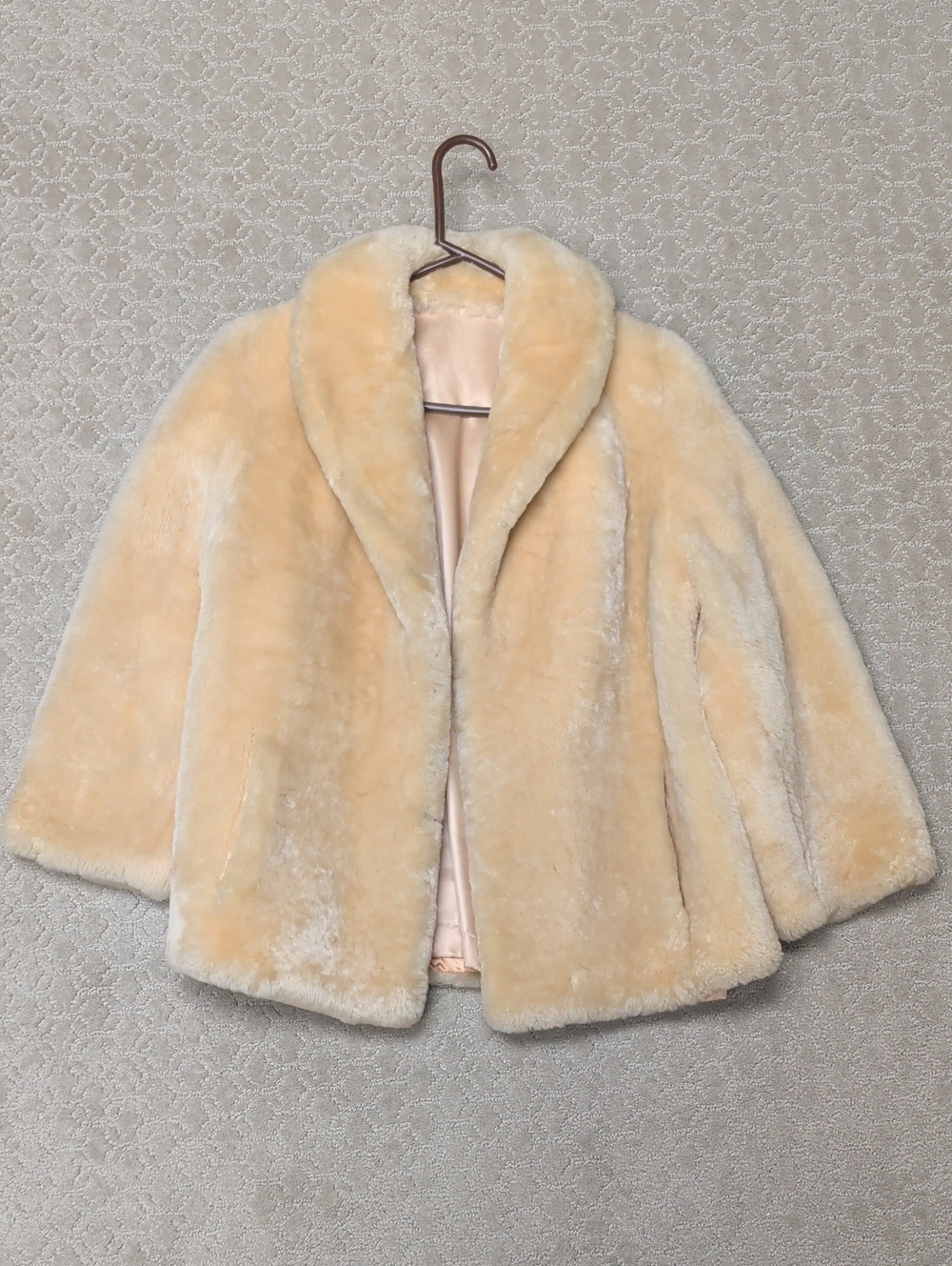 Vintage Pearl Rabbit Fur Coat